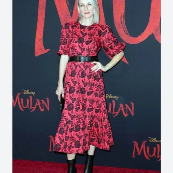 Zara Red Black Floral Sequin Casual Maxi Dress Blogger's Favourite XS - Picture 5 of 16